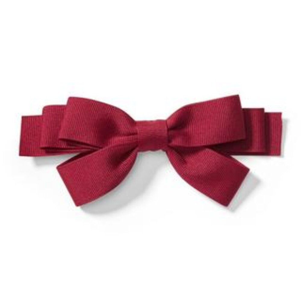 Janie and Jack Cranberry Bow Barrette - NWT -